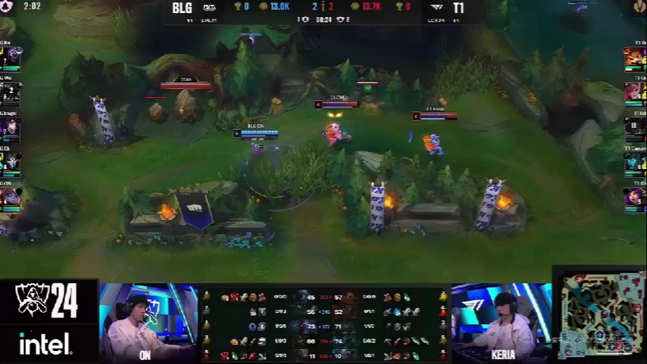 很难在巨大的优势下输掉比赛！Gideon和Lillia在团战中击杀了四个 Nongshim RedForce ，其中两个上了高地，赢回了一局比赛