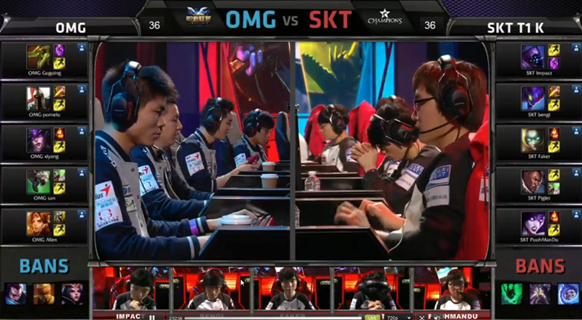 三方混战！ JIEJIE 诺克萨斯砍下两块，击杀三人， bin 的冰杖和鳄鱼展示了BN，赢得了第一局